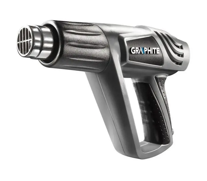 Horkovzdušná pistole GRAPHITE 59G524, 2000 W, 230 V, s příslušenstvím Značkový