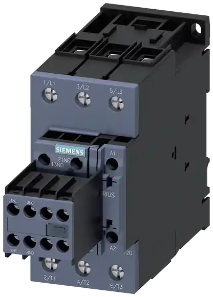 Vysoce Kvalitní stykač, AC-3e, 40A/18,5kW/400V, 3pólový, AC 230V/50Hz, 2 NO + 2 NC, šroubová ...