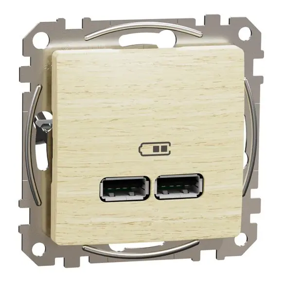 Sedna D/E - Dvojitá USB A+A nabíječka 2.1A, Bříza Super Cena