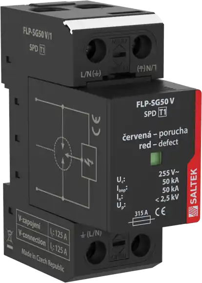 Novinka Svodič bleskových proudů, vhodný pro systémy TN a TT, 50 kA (10/350), ochranná úroveň 2,5 kV, výměnné moduly