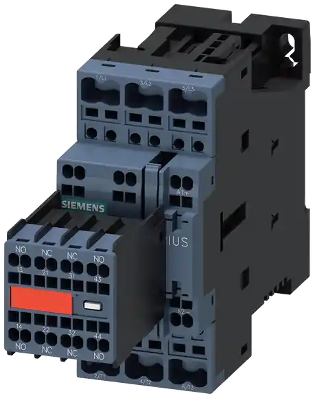 stykač, AC-3e, 32A/15kW/400V, 3pólový, DC 24V, 2 NO + 2 NC, pružinová svorka Pouze Dnes