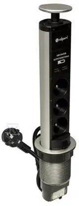 Časově Omezené DPM výsuv_tubus 3x230V/2xUSB_A (1x2100mA/2x1050mA) komplet PF1203U