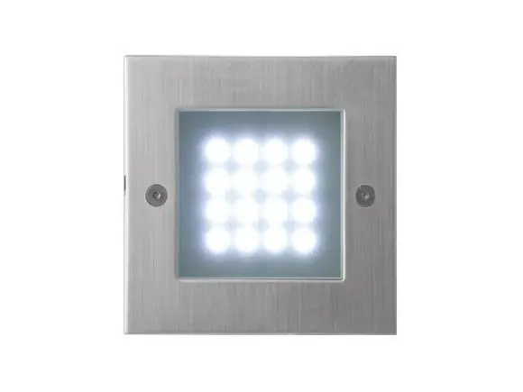INDEX 16 LED vestavné svítidlo, IP54, stříbrná, stud. bílá Novinka
