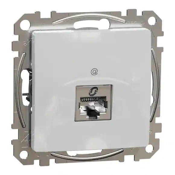 Sedna D/E - Datová zásuvka 1xRJ45 kat. 6A STP, Aluminium Novinka