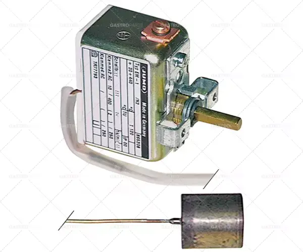 Ihned K Objednání termostat t.max. 440°C teplotní rozsah 20-500°C 1pólová sonda 1CO 10A ø 20mm sonda L 21mm