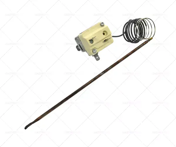 Sezónní Sleva Regulační termostat 75-500 ° C, 1-pólový 1NO kap. 900mm 16A osa