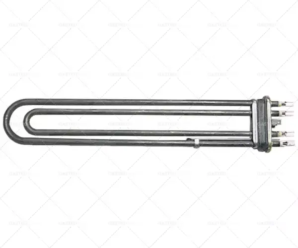 Levný topné těleso 6000W 230 HK 70x18mm 2 příruby L 375 mm B 65 mm spojení s plochou konektor 6,3 mm trubka o 8,5mm