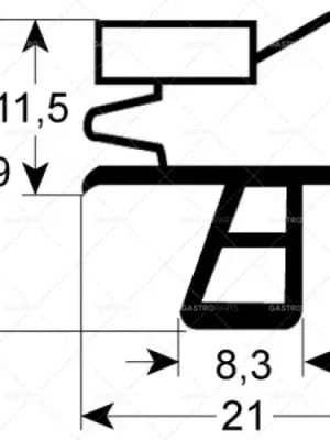 profil chladicího těsnění 9956 délka 605 mm šířka 446 mm vnější rozměr Ihned K Objednání