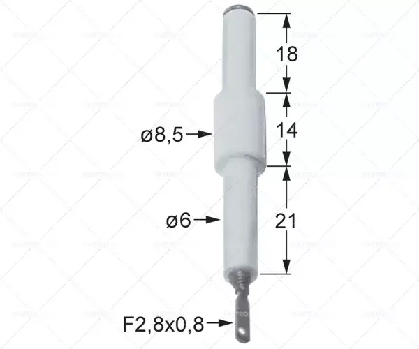Finální Výprodej svíčka zapalovací D1 o F 6 mm Připojení 2,8x0,8mm D2 o 8,5 mm 18mm KL1 KL2 KL3 14mm 21mm pro upnutí