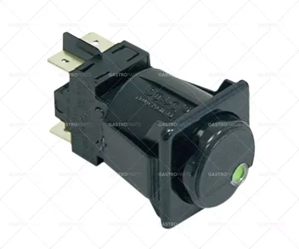 Tlačítkový Dimension 28,5x28,5mm červená / zelená 2NO 250V 16A Připojení plochá zástrčka 6,3 mm Výhodná Nabídka
