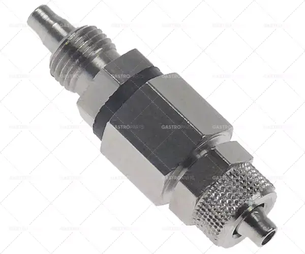 zpětný ventil pro hadici k dávkovači vstup 4x6mm 1/8" L 40mm PU 1 ks Akční Cena