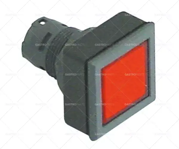 Novinka momentové tlačítko montážní průměr 16 mm montážní rozměr 24x24 mm čtvercový černý červený