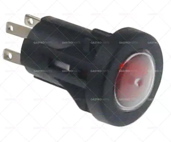 Časově Omezené momentové tlačítko, montážní průměr 16mm 250V 3A 1no vnější připojení 2,8mm kulaté červené
