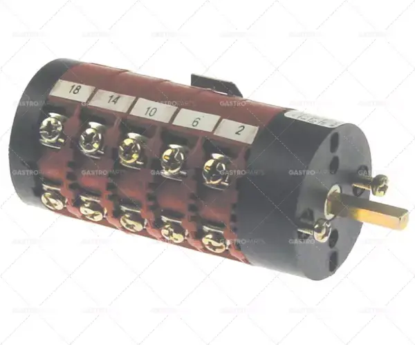 Poslední Šance otočný vačkový spínač 8 poloh 1-2-3-4-5-6-7-8 10pólový typ cs0169134 400V 16A 4x5mm