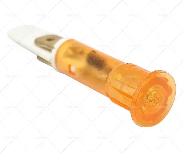 Sleva Signální světlo o 10 mm žlutá připojení 400V s plochou konektor 6,3 mm jednotka 1 ks