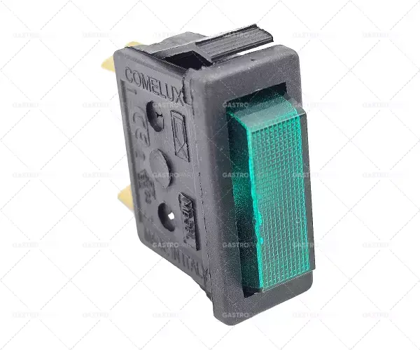 signálka rozměr 30x11mm 230V zelená spojení plochý konektor 6,3mm obdélník Originální