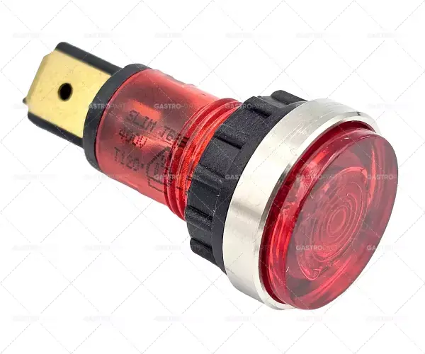 Ověřený kontrolka ø 12mm 400V červené připojení vnější faston 6,3mm
