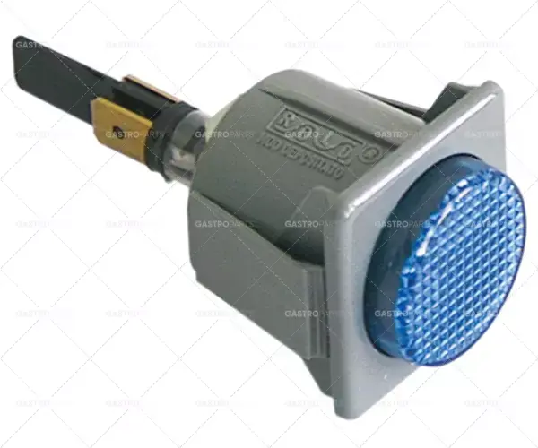 Pouze Dnes kontrolka, montážní rozměry 28,5x28,5mm 230V modrá