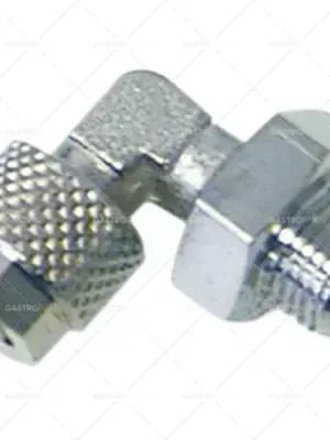 šroubení úhlové na hadici ø 4/6mm závit 1/4" poniklovaná mosaz množství 1 ks Ověřený