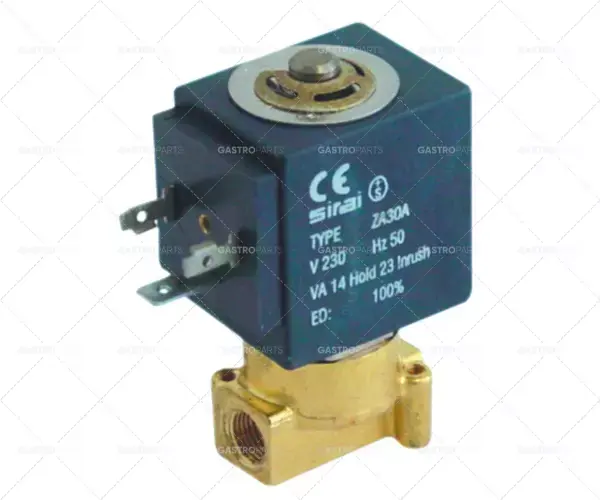 Cenová Bomba elektromagnetický ventil 2-cestné připojení 230 VAC 1/8" L 26,5 mm DN 2,3 mm násuvná zásuvka DIN