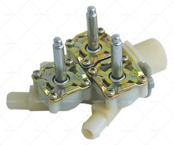 Akce těleso elektromagnetického ventilu trojitý přímý 230V vstup 3/4" výstup 14,5mm dn10 t.max. 90°C