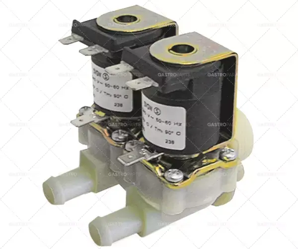 elektromagnetický ventil dvojitý přímý 230V přívod 3/4" výstup 11,5mm DN10 t.max. 90°C pracovní cyklus 100% Aktuální