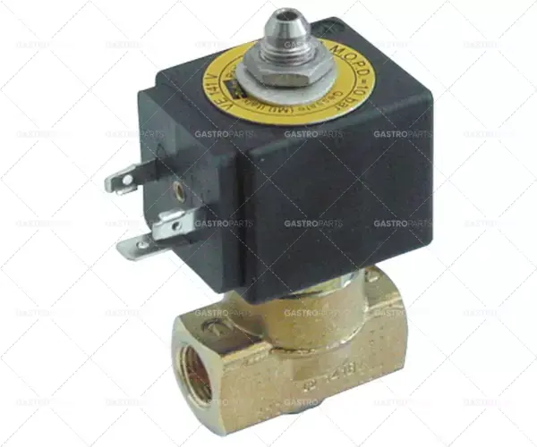 Akce elektromagnetický ventil 3-cestný 24 VAC připojení 1/4" DN 2mm násuvná zásuvka DIN -20° do 130°C