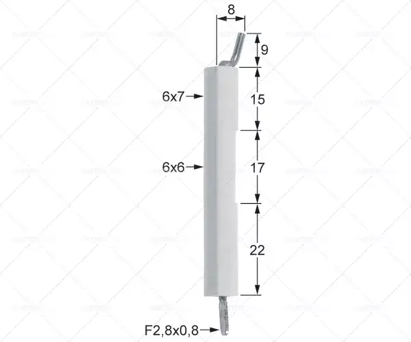 pojistková zástrčka průměr 1 6x7mm průměr 2 6x6mm podlaha f2.8x Pouze Dnes