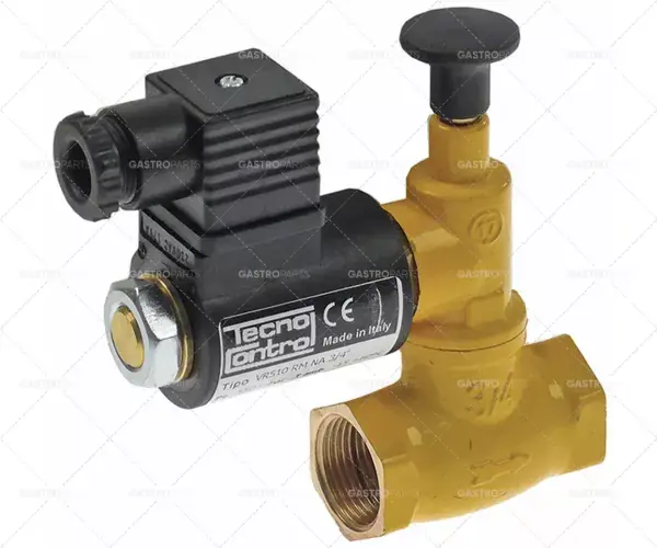 Zlevněný elektromagnetický ventil plyn 2-cestný bez připojení 230V 3/4" tecnocontrol p max 0,55bar p min 0bar
