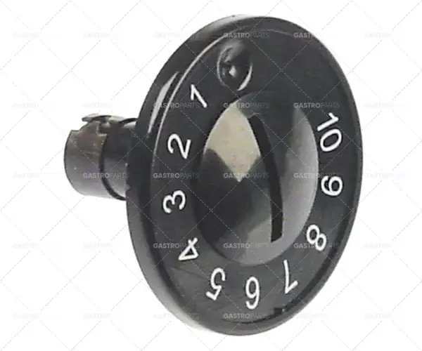knoflík termostatu 1-10 ø 40mm hřídel ø 6x4,6mm hřídel plochá spodní část Ověřený