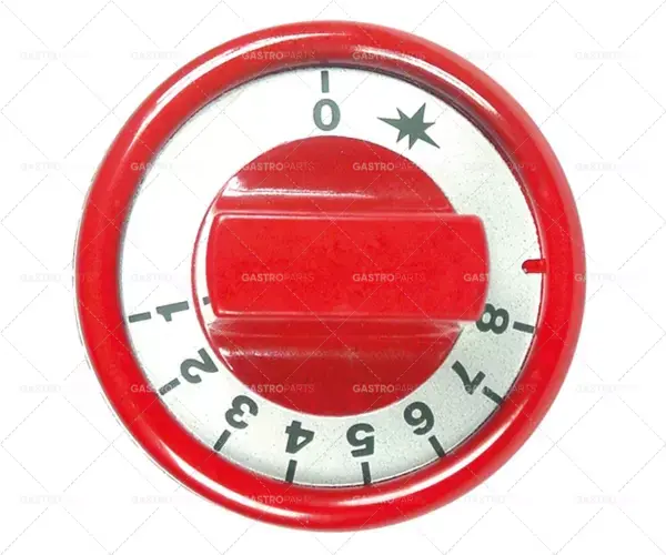 Hit Sezóny knoflík termostatu 1-8 ø 76mm hřídel ø 10x8mm hřídel plochá horní červená