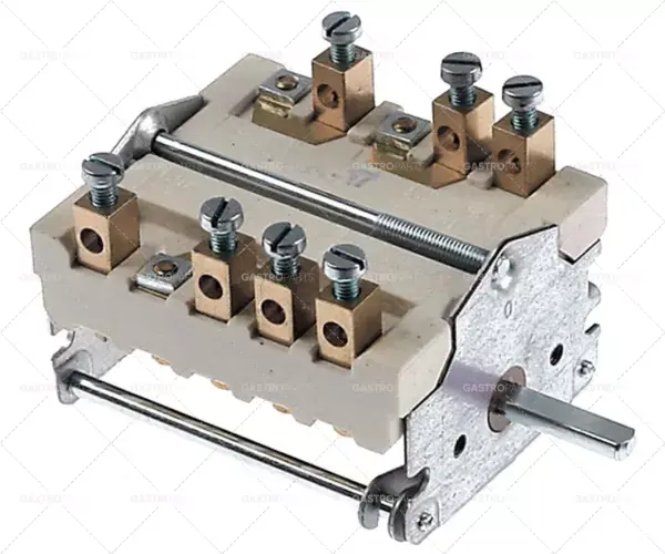 provozní spínač 4 provozní polohy 4NO sekvence 0-1-2-3 16A hřídel ø 6x4,6mm hřídel L 23mm Nízká Cena