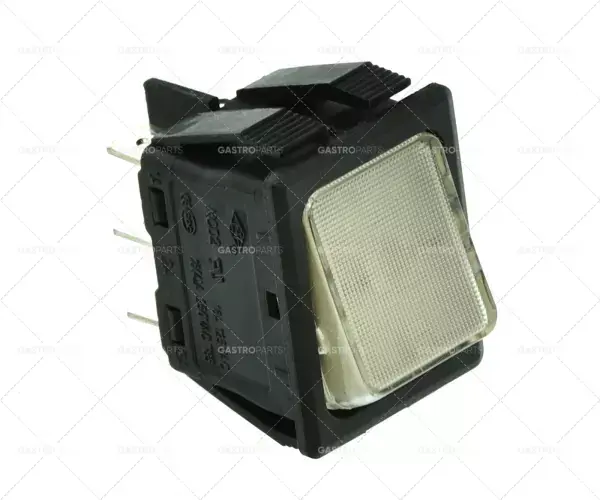 Kolébkový rozměr 30x22mm bílá 2CO 250V 16A Připojení plochá zástrčka 6,3 mm Nejlepší Cena