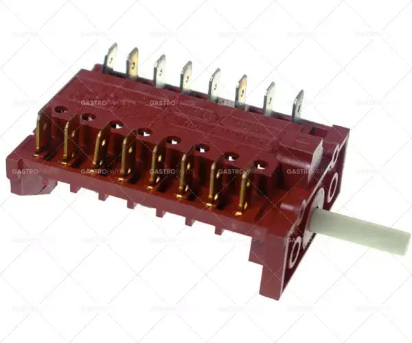 Aktuální provozní spínač 7 provozních poloh hřídel ø 6x4,6 mm připojení vnější faston 8-pólový