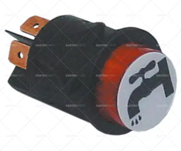 Odeslání Ihned tlačítkový spínač, montážní ø 25mm červený 1NO/indikátor světla 250V 16A voda