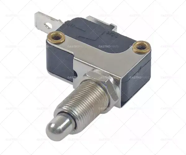 Mikrospínač s push pin závit M10x0,75 závit L 16mm 250V 16A 1NO Cenově Výhodný