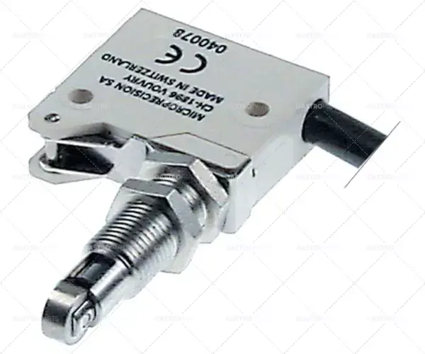 mikrospínač s válečkovým pístem 250V 6A 1CO připojovací kabel L1 31mm Autentický