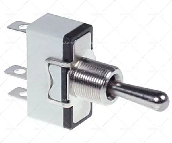 Značkový kolébkový spínač 250V 15A 1co samec 6,3 mm m12x0,75 zapnuto-vypnuto s neutrální polohou