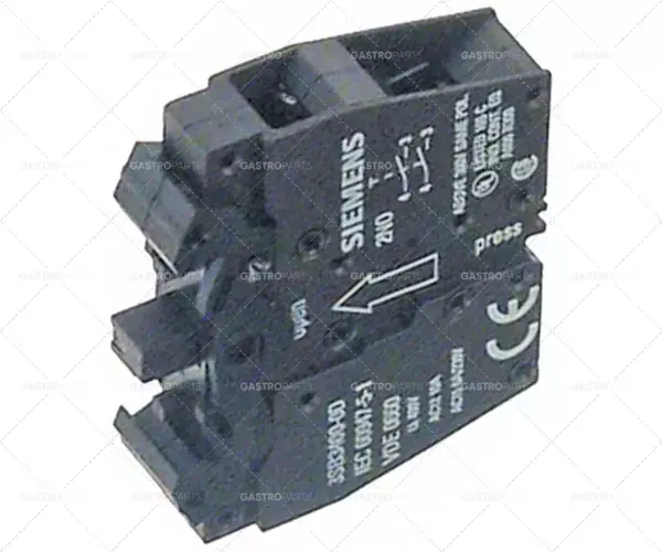 Víkendová Akce kontaktní blok siemens 3sb3400-0d 2no max 400V 10A černý