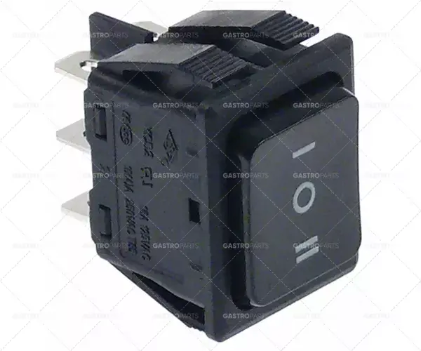 Kolébkový rozměr 30x22mm černá 2CO 250V 16A aretační / I O II Vysoce Kvalitní