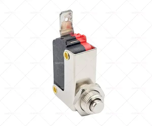 Sleva Mikrospínač s push pin závit M10x0,75 závit L 6mm 250V 10A 1NO