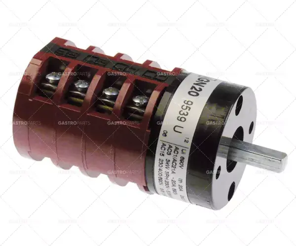 Kup Teď otočný vačkový spínač 4 polohy 1-2-3 spuštění 7pólový typ gn209539u 690V 20A 6x6mm