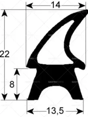 dveřní těsnění 2455 délka 650 mm šířka 475 mm vnější rozměr Finální Výprodej