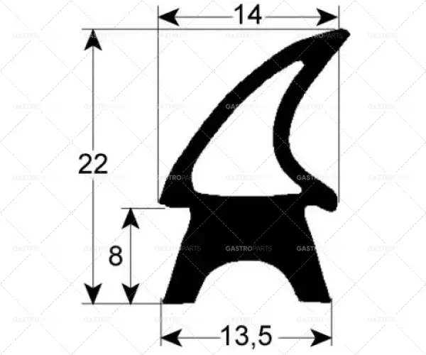 dveřní těsnění 2455 délka 650 mm šířka 475 mm vnější rozměr Finální Výprodej