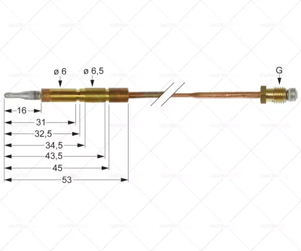 Originální Termoelektrické články M8x1 L 600 mm zásuvka Ø6,0mm