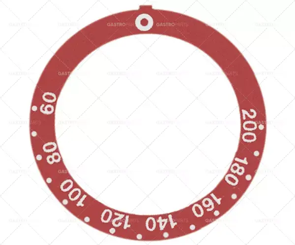 Originální ikona Knebel červená termostat T.MAX. 200 ° C 60 až 200 ° C Rotace 270 ° AD o 59 mm ID o 45,5mm