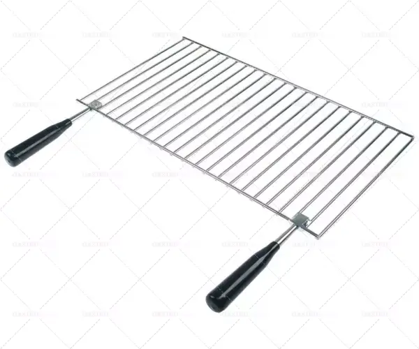 Oblíbený grilovací rošt d 450 mm š 250 mm chromovaná ocel vhodný pro gril Salamander s rukojetí
