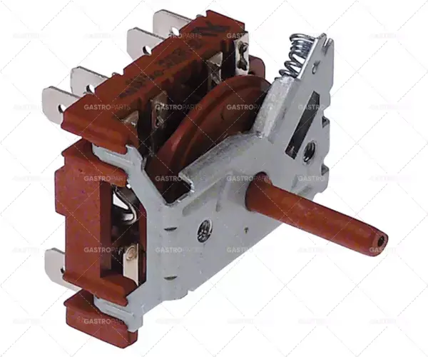 Vysoce Kvalitní provozní spínač 2 provozní polohy 4NO sekvence 1-2 16A hřídel ø 6x4,6mm hřídel L 23mm