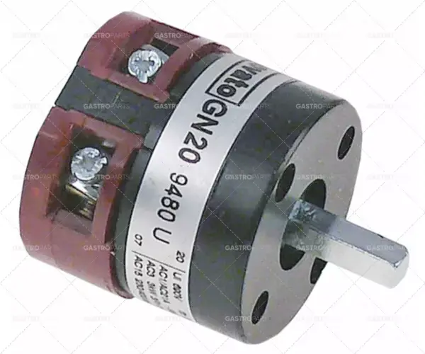 Výprodej otočný spínač 2 polohy 0-1 2pólový typ gn20 9480 u 690V 20A 6x6mm