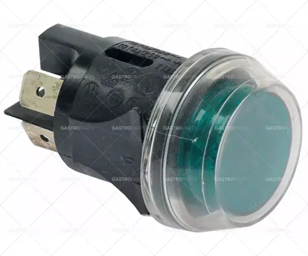 Horká Nabídka momentový spínač montáž ø 25mm zelený 1NO/indikátor 250V 16A